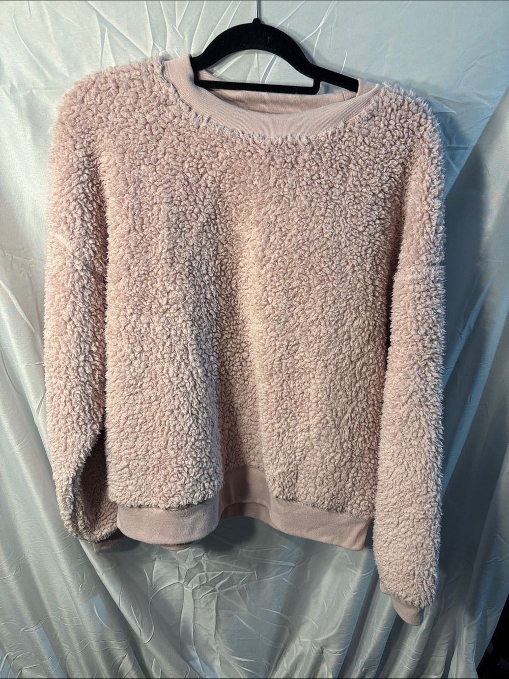 Secret Treasures Plush Crewneck Sweater - Light Pink